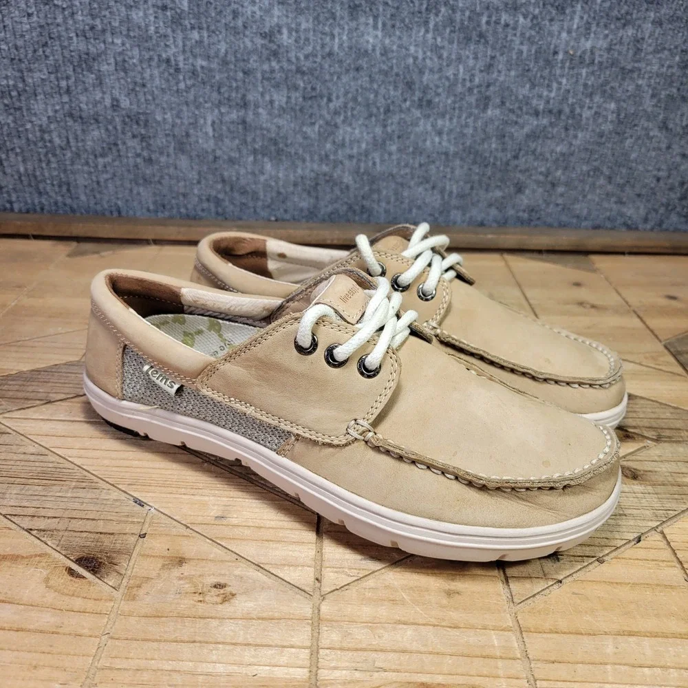Lems Mariner Shoes Mens‎ Size 7 Brown Leather Boat Casual Barefoot Comfort